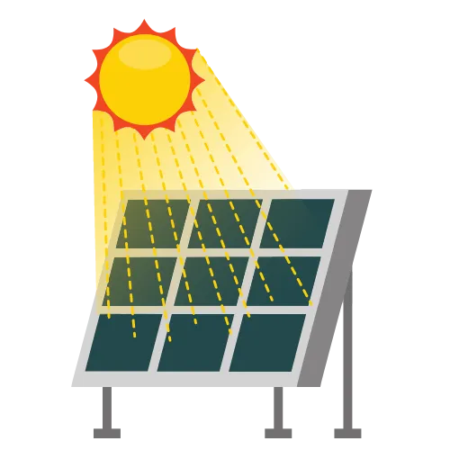 Ilustración de placas solares